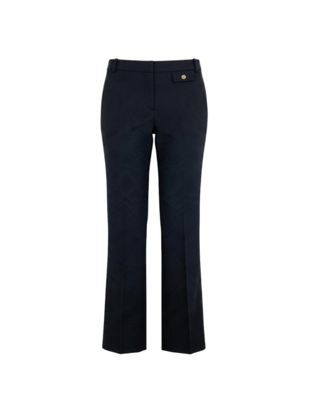 Louis Vuitton Trousers Pants Straight Gold Button Black 36